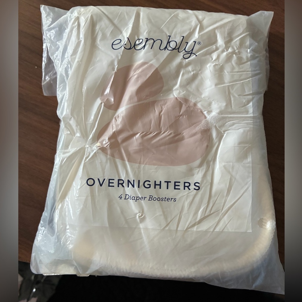 Esembly Overnighters – Organic Cotton Cloth Diaper Booster InsertsOne Size,4 pk